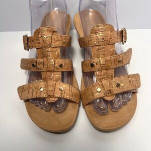 Vionic Cork Park Radia‎ Ortho Heel Sandals Comfortable Adjustable Buckle